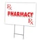 Signmission Pharmacy Yard Sign & Stake outdoor plastic coroplast window, C-2436 Pharmacy C-2436 Pharmacy - alternate 1